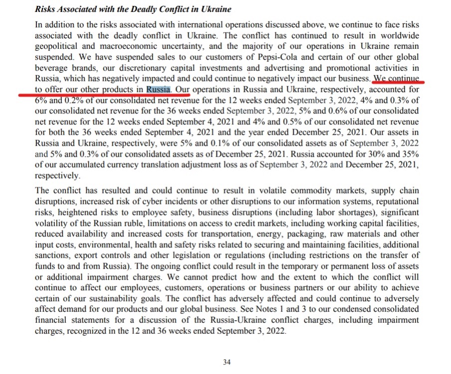 Спонсоры терроризма. Какие бренды продолжают работу в России